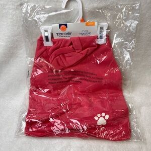 New in package top paw cute hoodie with leash hole white paw print